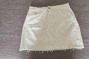 Dunnes White Denim Skirt Size 14