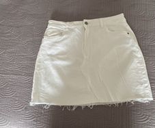 Dunnes White Denim Skirt Size 14