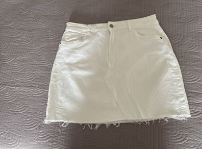 Dunnes White Denim Skirt Size 14