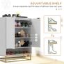 Shoe Storage Cabinet, Modern Shoe Cupboard with Open Shelf, Adjustable Shelf, 6 Vents, Shoe Rack for 12 Pairs of Shoes Image 6