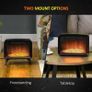 Electric Fireplace, Freestanding or Tabletop, Quiet Electric Stove with LED Flame Effect, 2 Heat Settings, Overheating Protection, 800W/1600W Image 3
