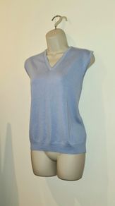 Lovely baby Blue Lambswool sleeveless golf jumper from Glenbrae size 16