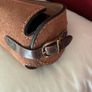 Leather Wine Bottle Holder /Caddy Carrier /Pourer Image 3