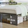 41 cm King Size Bed Frame with Rounded Corner Legs, 5ft Image 7