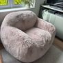 Pink fur snug chair Image 3