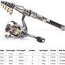 Fishing Rod Reel Combo Carbon Fiber Telescopic Fishing Rod Fishing Line Lures Hooks Jigs Swivels Saltwater Freshwater Travel Fishing Accessories Kit Image 5