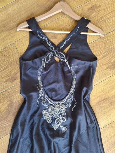 vintage karen millen embellished satin maxi dress occasion wedding party