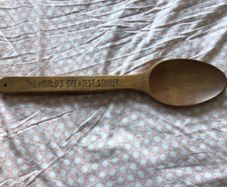 Decorative  wall hanging ex Large wooden spoon " The worlds greatest Stirrer "