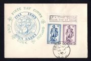 1956 Ireland To Commemorate The unveiling of a Statute to Commodore John Barry , Founder of the US Navy Commemorative Stamps Illustrated First Day Cover (FDC)