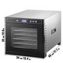 Food Dehydrator Machine Fruit Dryer 6 Trays Stainless steel Image 5