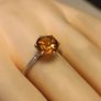 3 ct. Citrine Solitaire Ring with Moissanite accents. Bargain Price Image 9