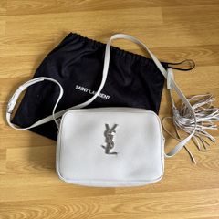 YSL Saint Laurent Lou Medium Crossbody Bag Blanc
