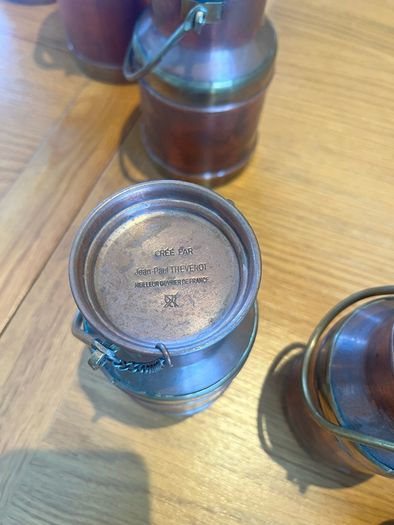 Vintage French Copper Churns by Jean Paul Thevenot