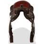 Western Saddle, Headstall&Breast Collar Real Leather Brown Image 5