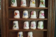 Collection of Thimbles Flower Themed wt Stand