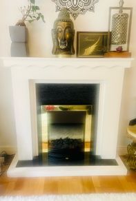 Freestanding Fireplace with electric fire
