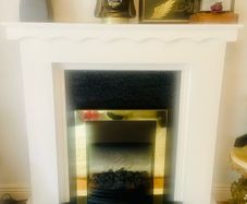 Freestanding Fireplace with electric fire