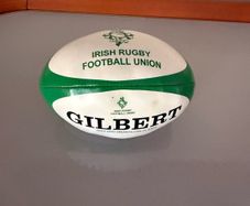 Gilbert Ireland mini rugby ball soft toy