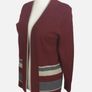 Blarney red stripe ladies cardigan size L Uk 14  includes Postage Image 4