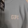 baby blue knit half zip from Gym Coffee Image 3