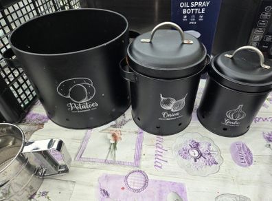 Potato, Onion & Storage Tins
