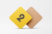 2FM Retro Coaster - Square - Yellow