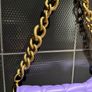 ZARA Quilted Shoulder Bag With Chain Purple! Image 4