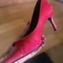 Free Wallis Size 37 EU 4.5 UK Red Leather & Suede Ladies Shoes Image 5