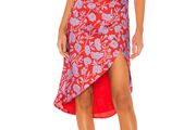 Lovers And Friends (Revolve) Red And Purple Slip Dress