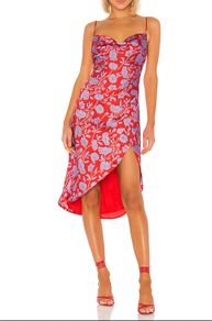 Lovers And Friends (Revolve) Red And Purple Slip Dress