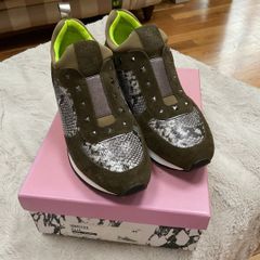 trainers Moda in pelle slip on trainer khaki and snake skin effect size 40