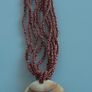 NECKLACE - Vintage - Seed Bead and Shell Image 2