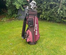 Golf Bag, Wilson Golf Clubs and Caddy