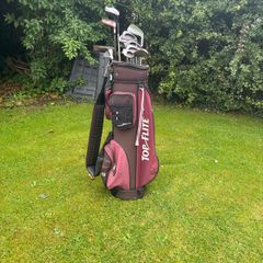 Golf Bag, Wilson Golf Clubs and Caddy