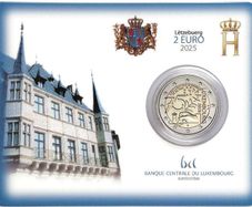 Luxembourg 2 Euro Commemorative Coin 2025 - The Schuman Declaration. BU. Coincard