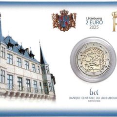 Luxembourg 2 Euro Commemorative Coin 2025 - The Schuman Declaration. BU. Coincard