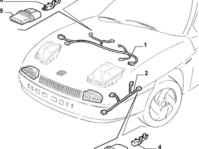 Genuine Fiat Coupe,alfa Romeo 156,147 Cable Harness Connectors X 2 12452787