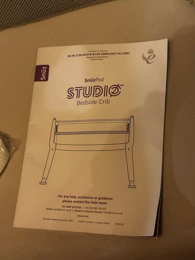 SnuzPod Studio Bedside Crib