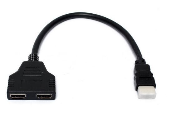 HDMI Splitter 1 to 2 Cable Male to Female M/F 1 in 2 out Adapter HDMI Converter