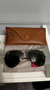 Ray Ban Aviator Black Sunglasses Large