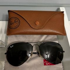 Ray Ban Aviator Black Sunglasses Large