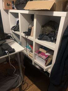 Heavy Duty Ikea shelving Unit solid Wood 9 compartments