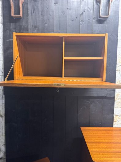Mid Century Teak Modular Hanging Front Cabinet by PS Systems of Randers Denmark