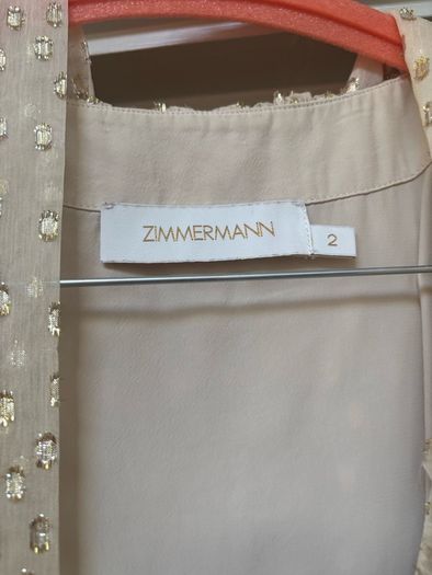 Zimmermann Ruffled metallic fil coupe silk-blend mini wrap dress