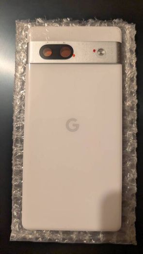 Google Pixel 7a Replacement Back Cover - White (With Logo & Adhesive)