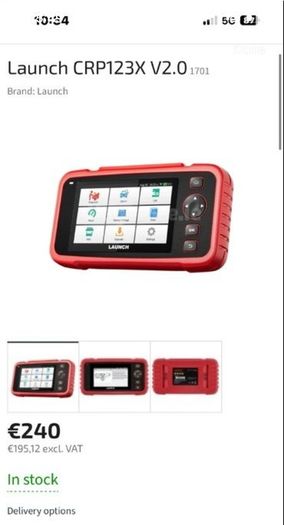LAUNCH CRP123X OBD2 Scanner for Engine Transmission ABS SRS Diagnostics with SAS Calibration/Throttle Reset/Oil Reset, Battery Test, Free Update