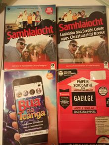 Leaving Cert Irish books- Samhlaiocht , Bua na Teanga, exam papers