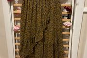 skirt Fransa size small midi wrap effect skirt elastic waistband