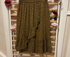 skirt Fransa size small midi wrap effect skirt elastic waistband