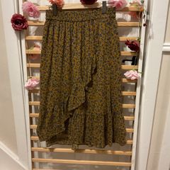 skirt Fransa size small midi wrap effect skirt elastic waistband